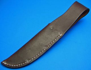 Kissing Crane Brown Leather Belt Sheath for Fixed Blade Hunting Knife