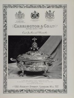  Carrington George II Silver Soup Tureen Cripps   ORIGINAL ADVERTISING