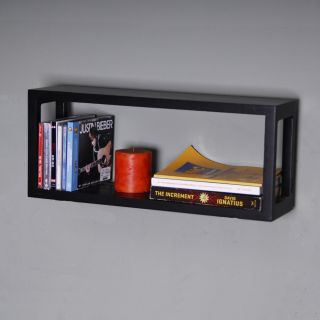Wall Cube Floating Shelf Display Box Black Finished Boxing CD Shelving