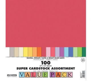Super Value Cardstock 100 Pack Assortment   12x 12 —