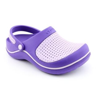 Crocs Crosmesh Youth Kids Girls Size 3 Purple Synthetic Clogs Shoes