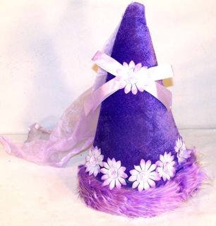 Purple Fairy Princess Hat Costume Kids Girls Headwear