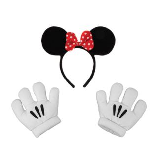 Minnie Mouse Ears and Gloves Set Halloween Costume Kit