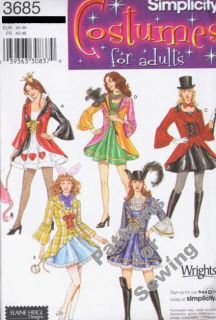 Pattern Sewing Simplicity Woman Costume Pirate Queen of Hearts Sz 6 12