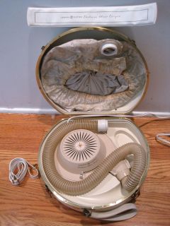 Vintage General Electric Bonnet Deluxe Hair Dryer Carrying Case W
