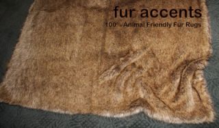 50 Faux Fur Accent Rug Coyote Shag Bear Sheepskin Mink Plush Pelt
