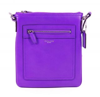  Leather Swingpack Ultraviolet Purple Crossbody Bag Purse New