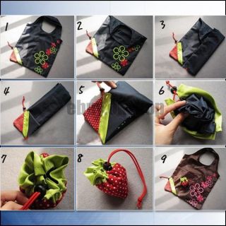 Cute Strawberry Eco Reusable Shopping Tote Shoulder Bag