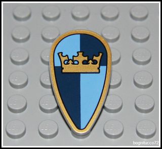  Ovoid Shield Gold Crown ★ King Knight Weapon Minifigure New