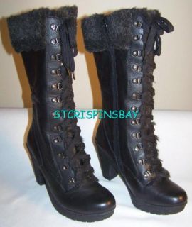 Born BOC Erwin Black Mid Calf Boots Womens 10 New Retail $160 Leather