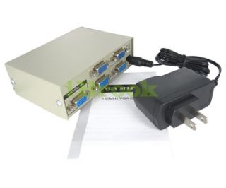  svga splitter box 1 pc to 4 lcd crt monitor this is a high performance