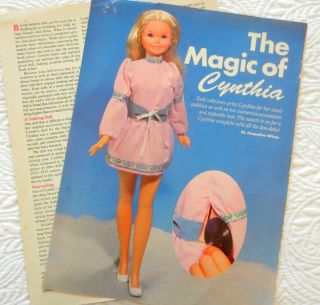  Article Color Pic Info VTG Mattel Cynthia Talking Fashion Doll History