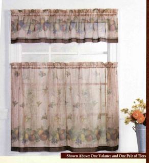  Country Fruits Kitchen Curtains