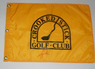 TIGER WOODS Signed Autographed CROOKED STICK Golf FLAG 2012 BMW PSA