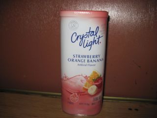 Crystal Light Powder Drink Mix 6 Packets 1 Tub Strawberry Orange
