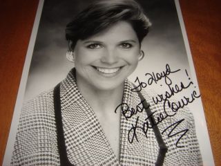 Young Katie Couric CBS 8 x 10 Autograph