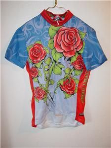 primal wear women s jersey cycling bike nwt every rose has its thorn