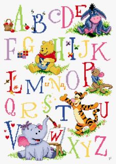 Cross Stitch Kits Winnie The Poohs Friends Alphabet