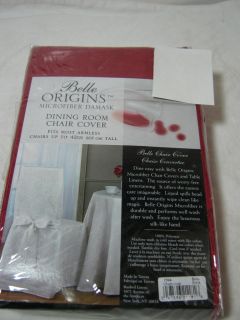 Belle Origins Damask Dining Chair Cover Red Brick NIP