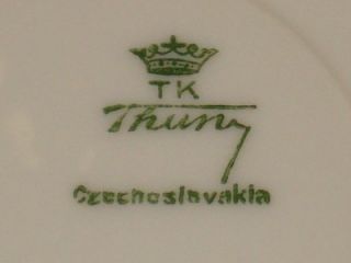 Vintage TK Thuny Iridescent Cup Saucer Czechoslovakia