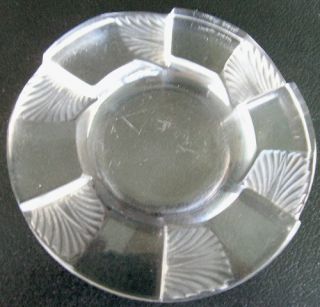  Lalique Cuba Pattern Clear Glass Ashtray