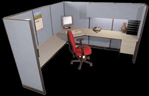  Herman Miller Innovations Cubicle with New Fabric