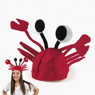 Red Crab Lobster Crawfish Hat Kids Adult Adjustable Seafood