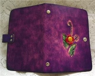  Pocket Leather Diary Daily Planner Organizer Agenda Appointment Purple