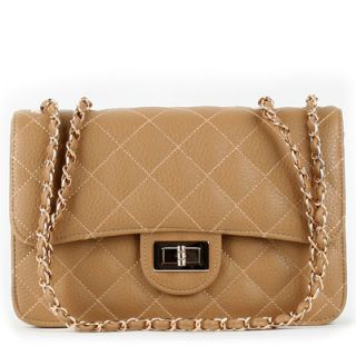Quilted Chain Bag Gold Buckle Solid Quilting Clutch Bag