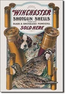 940 METAL / TIN SIGN~WINCHESTER Dog & Quail~MADE IN THE USA  11 X 16