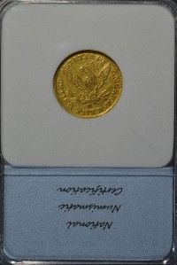 1845 D $5 Gold AU+ Dahlonega Almost Uncirculated Five Dollars RARE US