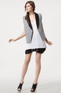 Alexander Wang Tee & Apron Front Shorts with Cutout Back Vest