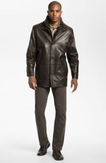 Remy Leather Calfskin Jacket & AG Jeans Twill Pants