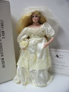 PORCELAIN DOLL 14 CATHERINE WEDDING DOLL THE HERITAGE COLLECTION