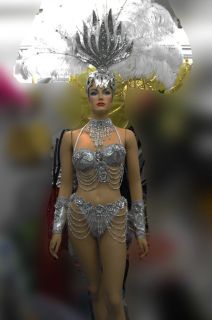 Da NeeNa T0044 Vegas Showgirl Drag Samba Headdress Costume