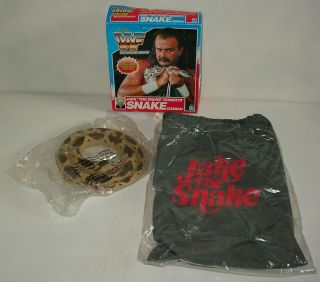 RARE Vintage WWF Jake The Snake Damian Snake Figure