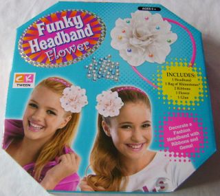 NEW MAKE YOUR OWN FUNKY FLOWER HEAD BAND HAIR BAND CRAFT SET KIT CK