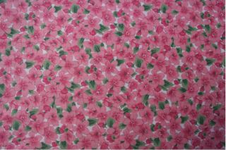 Daisy Kingdom Pink Floral Flowers Fabric Cotton Quilt Craft )