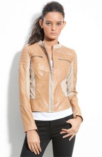 Leith Quilted Leather Racer Jacket