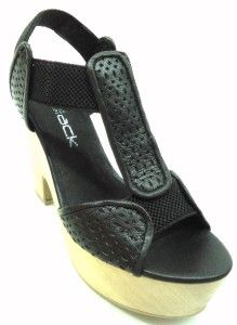 Daniblack Womens Azure Black Platform Sandal Size 7 M