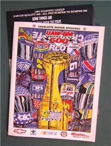  Official Program NASCAR Charlotte Motor Speedway Dale Jarrett