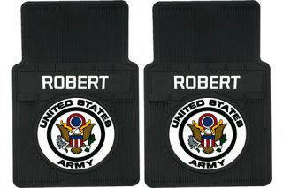 United States Army Personalized Rubber Car Floor Mats