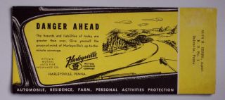 1940s Harleysville Insurance Zerbe Agent Dalmatia PA