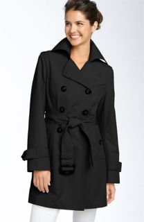 London Fog Double Breasted Short Trench Coat