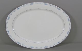 Lenox Fine China CAROLINA BLUE FLOWERS 16 Oval Serving Platter