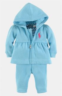 Ralph Lauren Fleece Hoodie, Bodysuit & Pants (Infant)