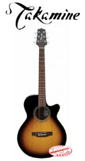 takamine g series small body acoustic electric guitar brown sunburst