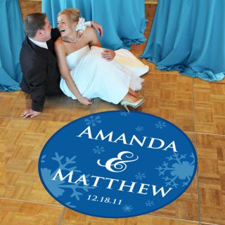Winter Wedding Personalized Dance Floor Decal Large 50