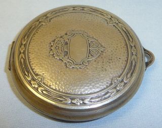Antique Victorian Chatelaine Dance Powder Compact 1920s Djer Kiss