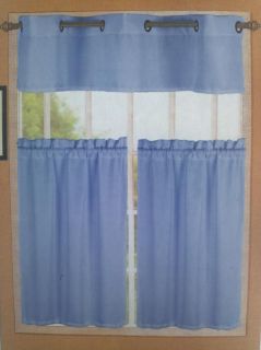 Kitchen Curtain Panel 3 Piece Set 56 x 15 28 x 36 London